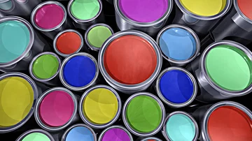 Dosen, mit verschiedenen Farben von Lacken, Vielfalt, Farbmischservice